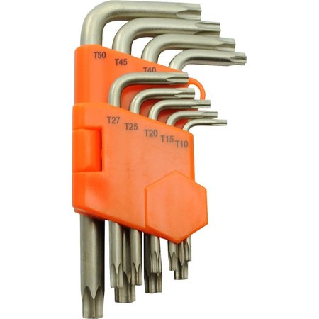 DYNAMIC Tools 9 Piece Torx® Hex Key Set, T10 - T50 D043205